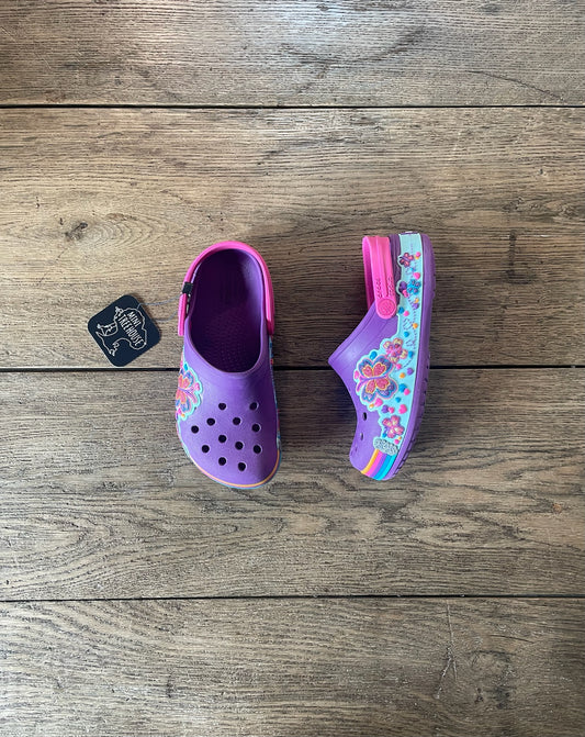 Crocs Purple Butterfly