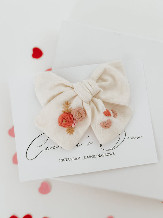 Carolina’s Hand Made/Embroidered Linen Bows