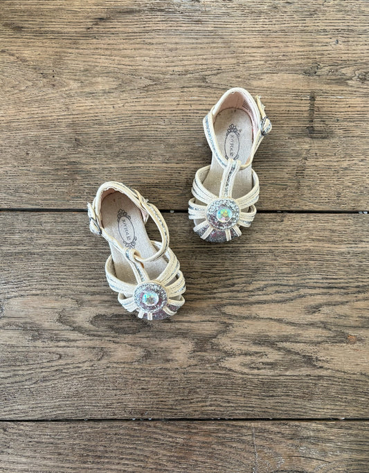 Joyfolie Tan/Silver Sandals