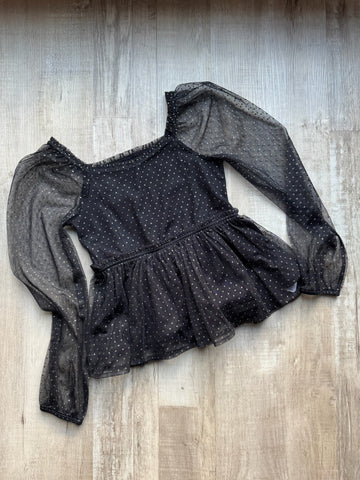 Gap Black Polka Dot Top