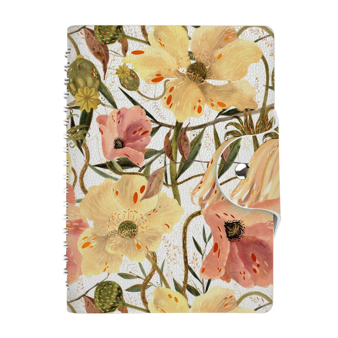 Snap Close Diary B6 - Soft Petals