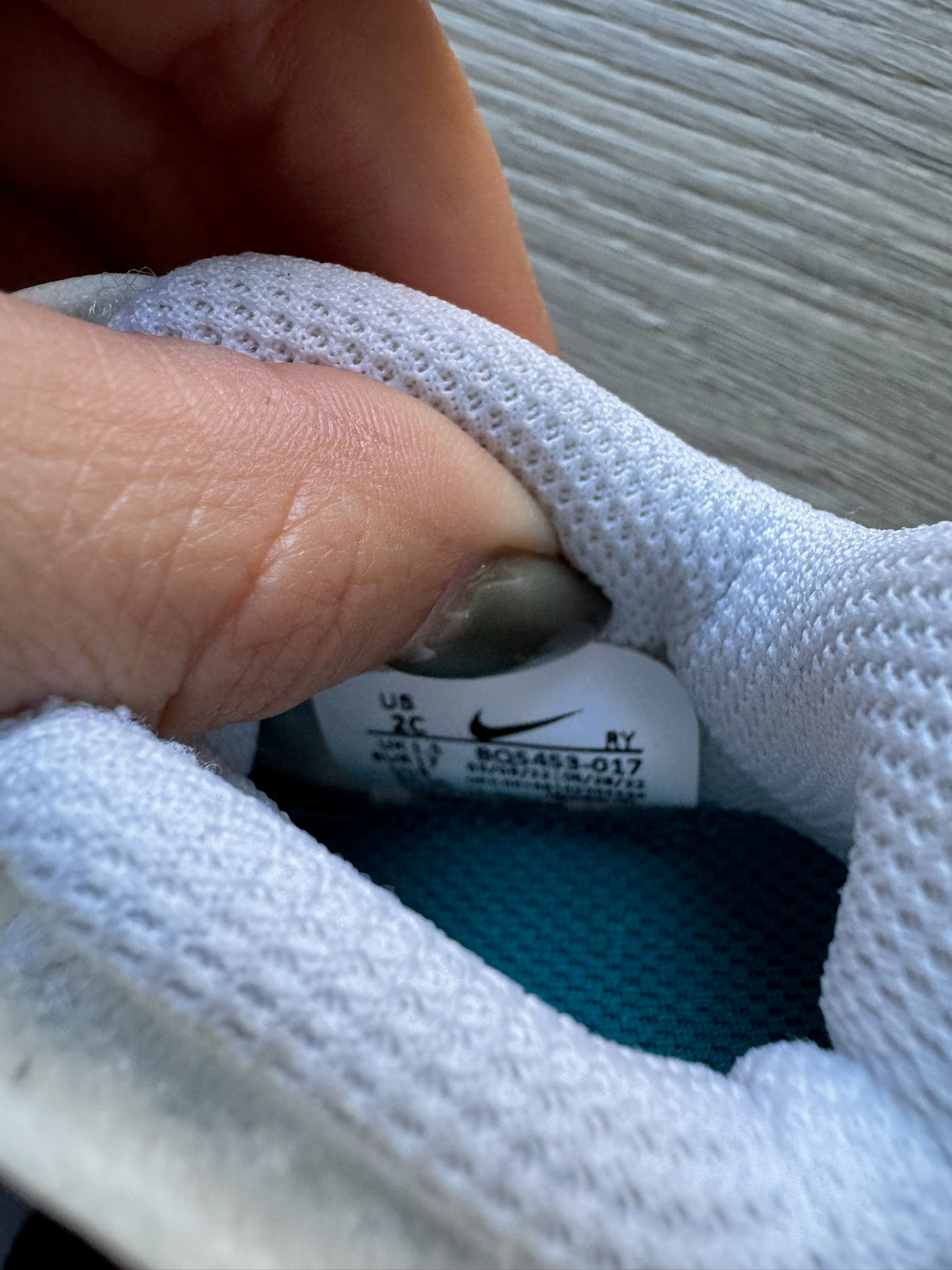 Nike Velcro Shoes w/ Green Check