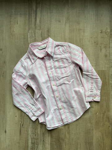 Janie & Jack Pink Striped Button Down