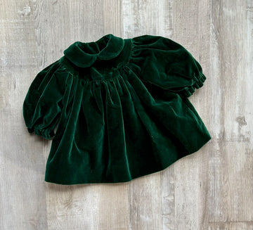 Vintage Green Velour Dress