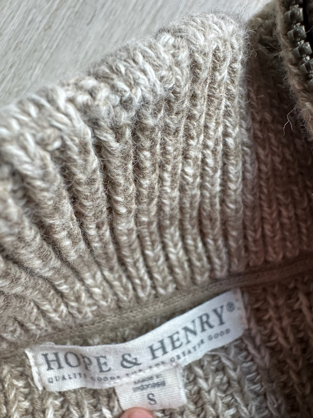 Hope & Henry Tan Sweater