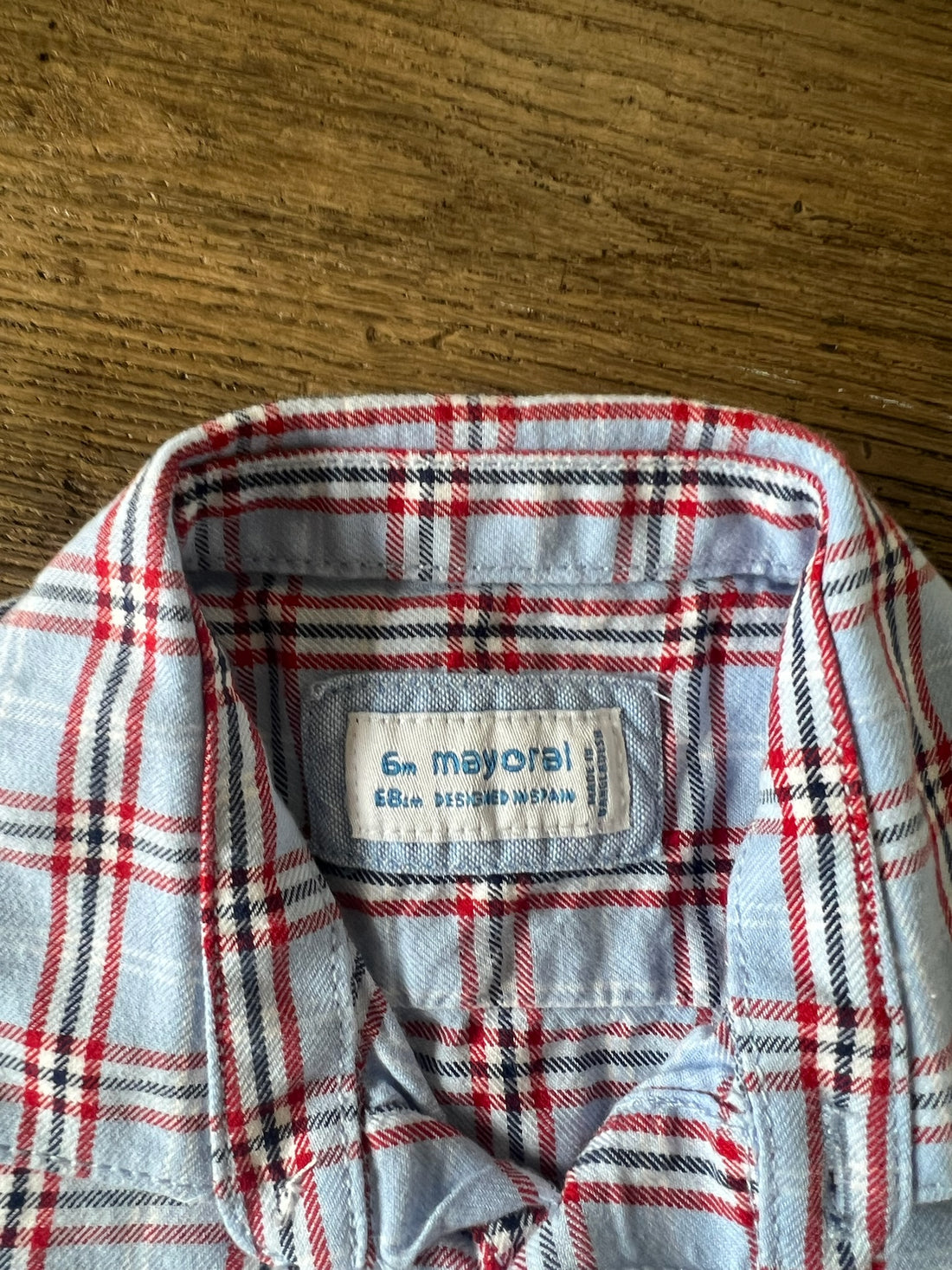 Mayoral Blue/Red Plaid Button Down