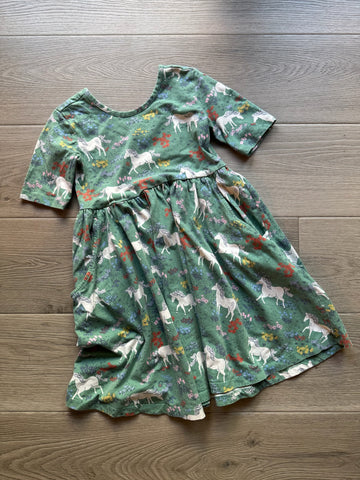 Mini Boden Green Unicorn Dress
