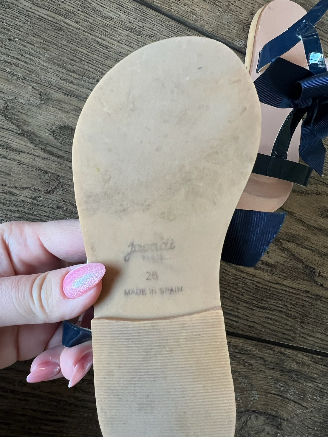 Jacadi Navy Bow Sandals