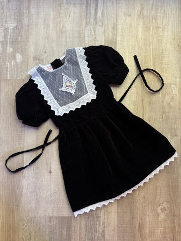 Vintage Black Velour Dress