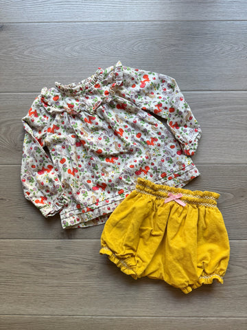 Baby Boden Floral Set
