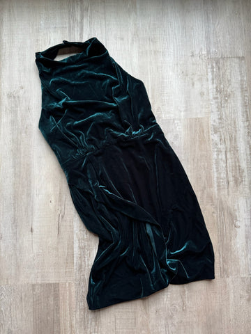 Betsy Johnson Green Velour Dress