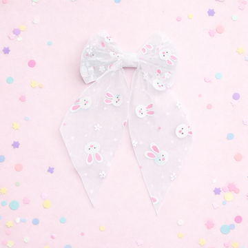 Tulle Hair Bow - Hoppy Easter