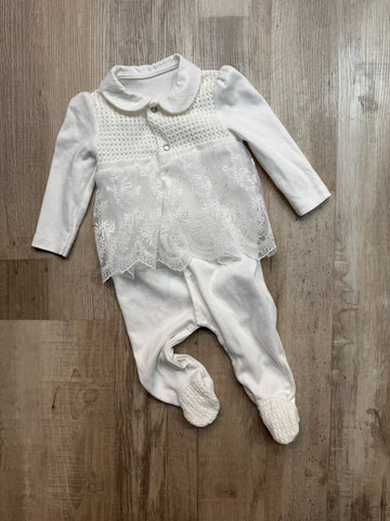 Boutique White Lace Sleeper