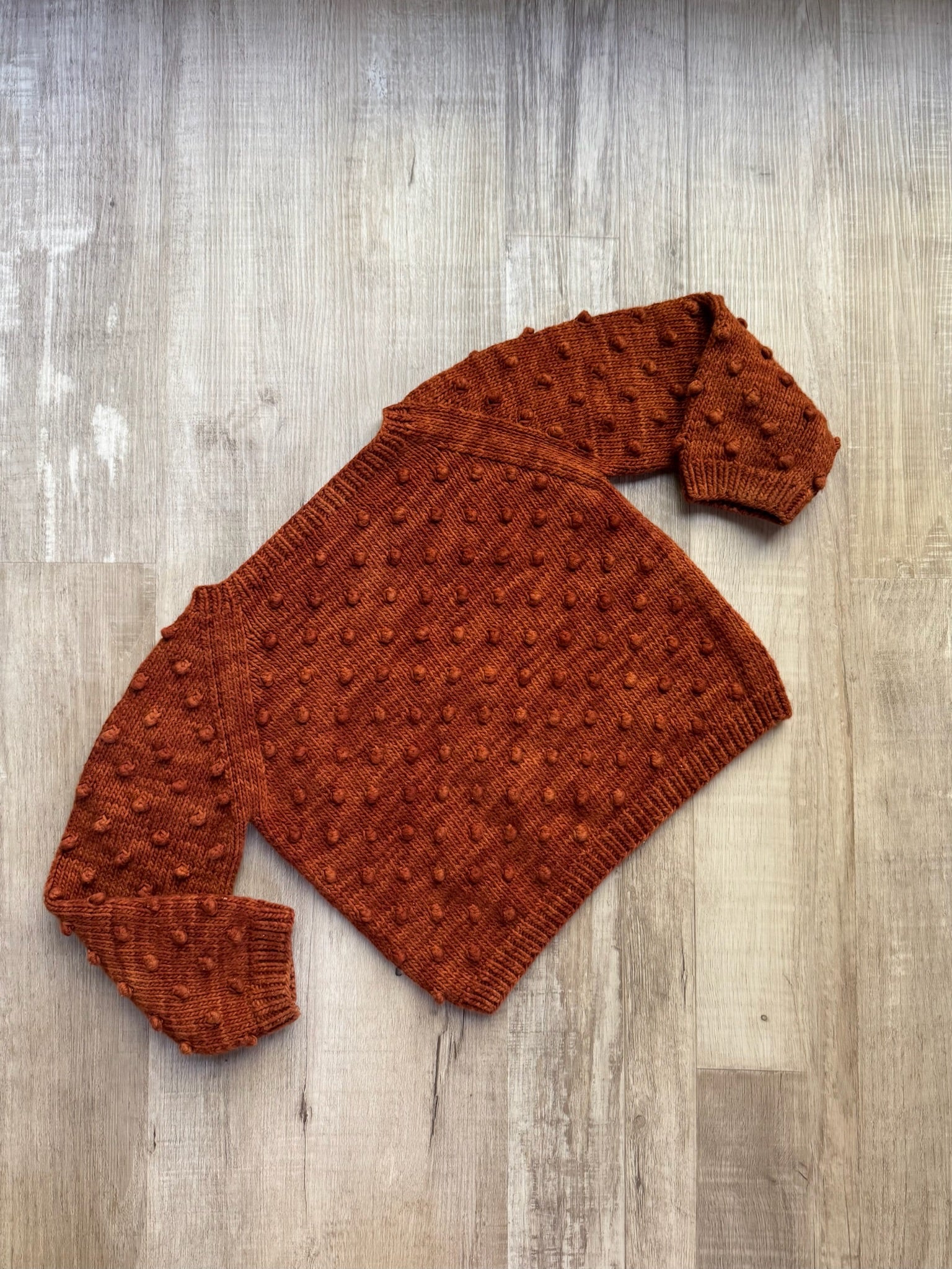 Misha & Puff Rust Popcorn Cotton Sweater