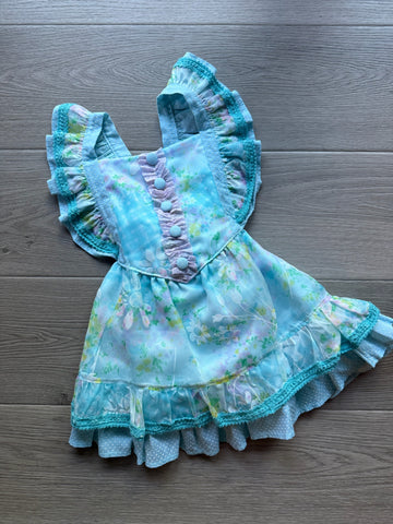 Moonface Blue Floral Pinafore