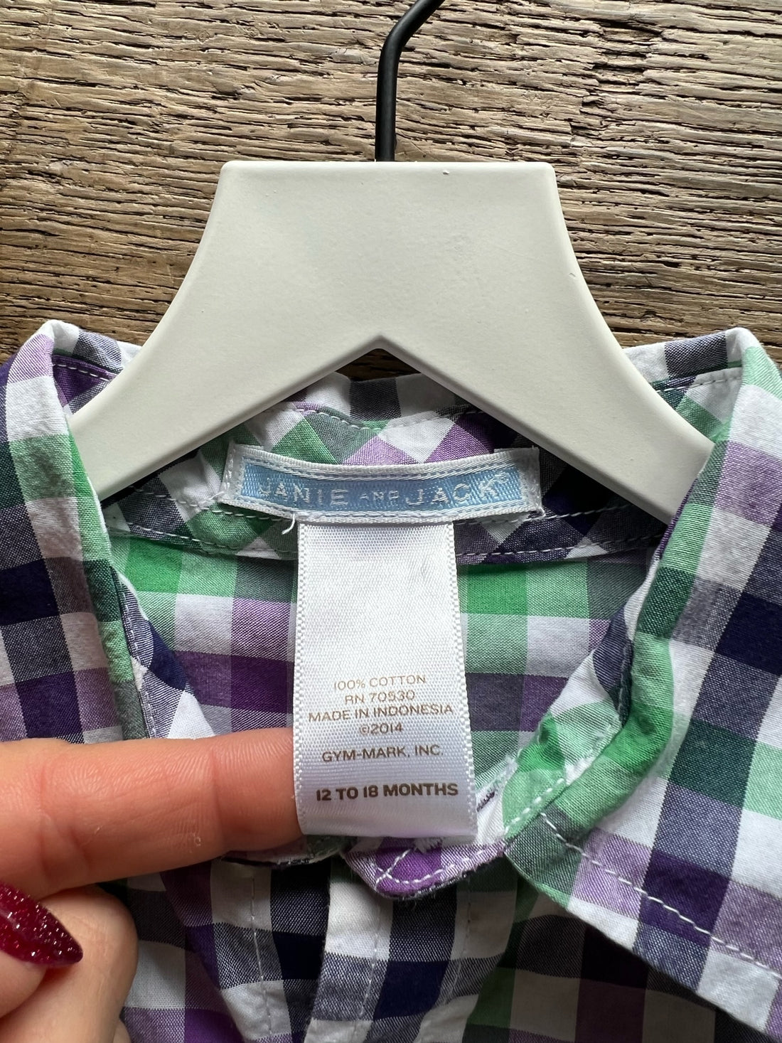 Janie & Jack Plaid Button Down