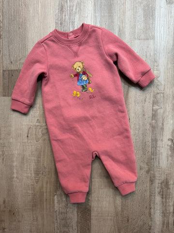 Ralph Lauren Pink Bear Romper