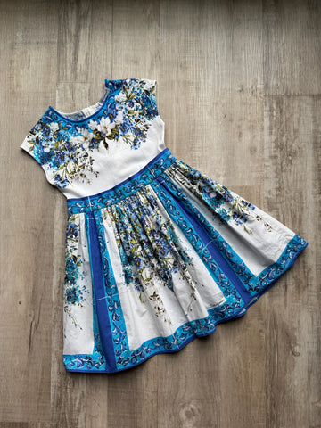 Dolce & Gabbana Blue Floral Dress - AS IS