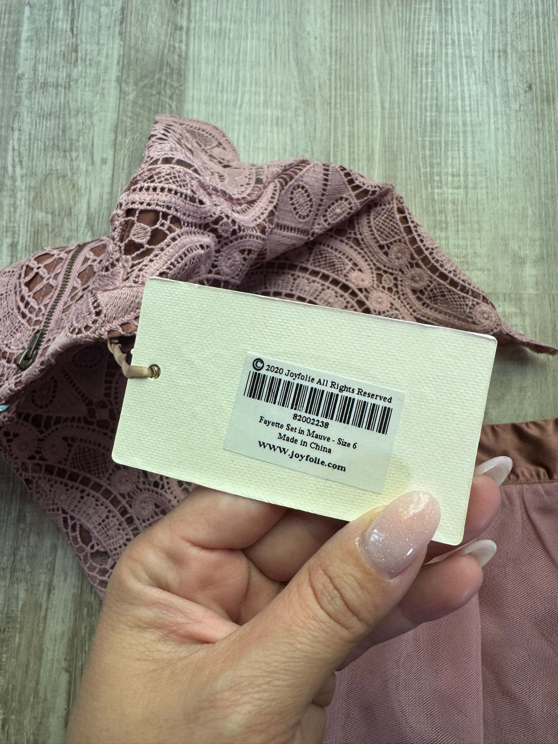 Joyfolie Blush Lace & Tulle Set