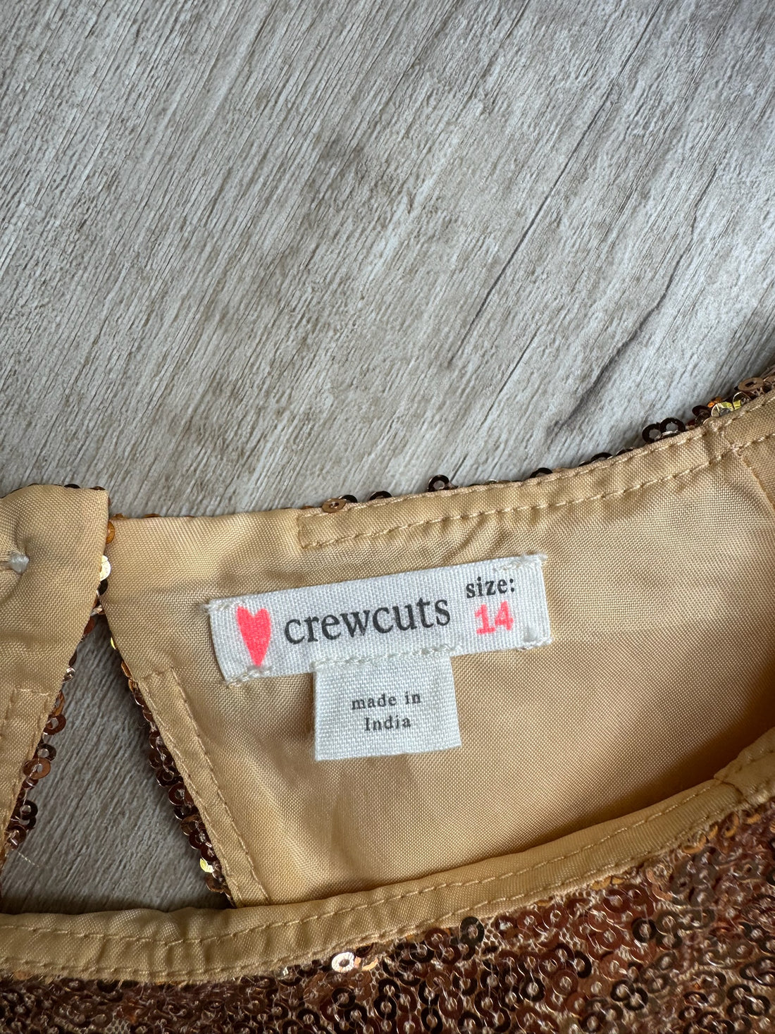 CrewCuts Gold Sequin Dress
