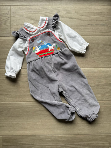 Vintage Grey Romper - AS IS