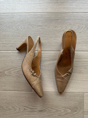 Ferragamo Tan Heels