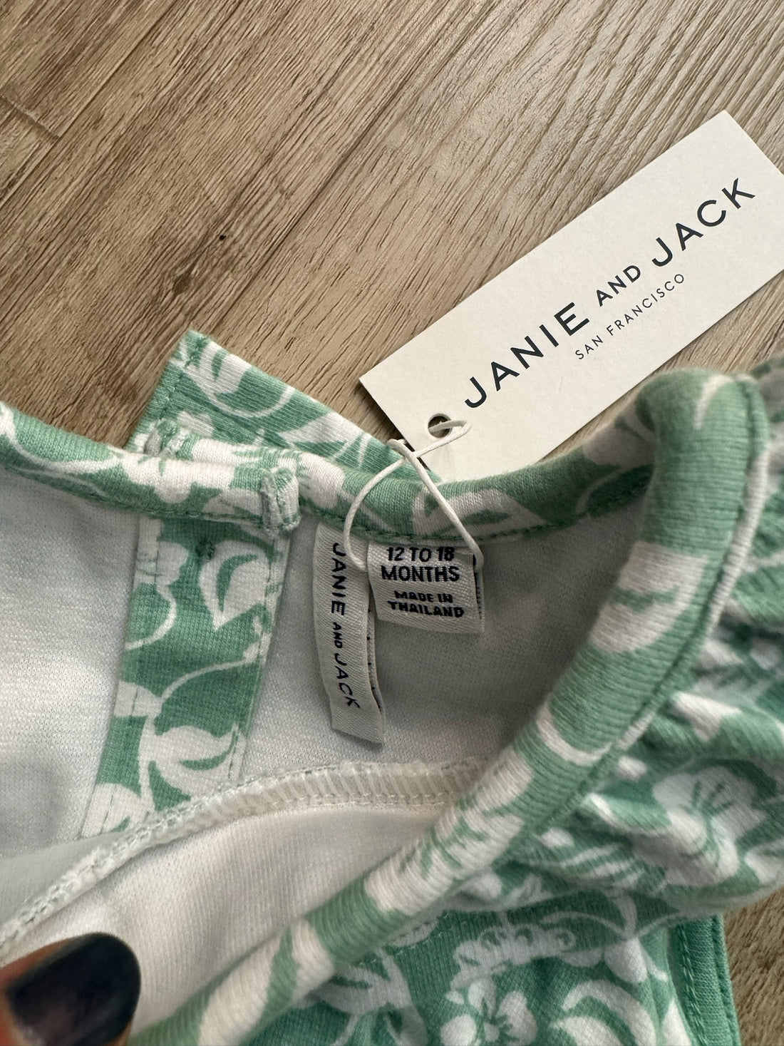 Janie & Jack Green Floral Dress - NEW