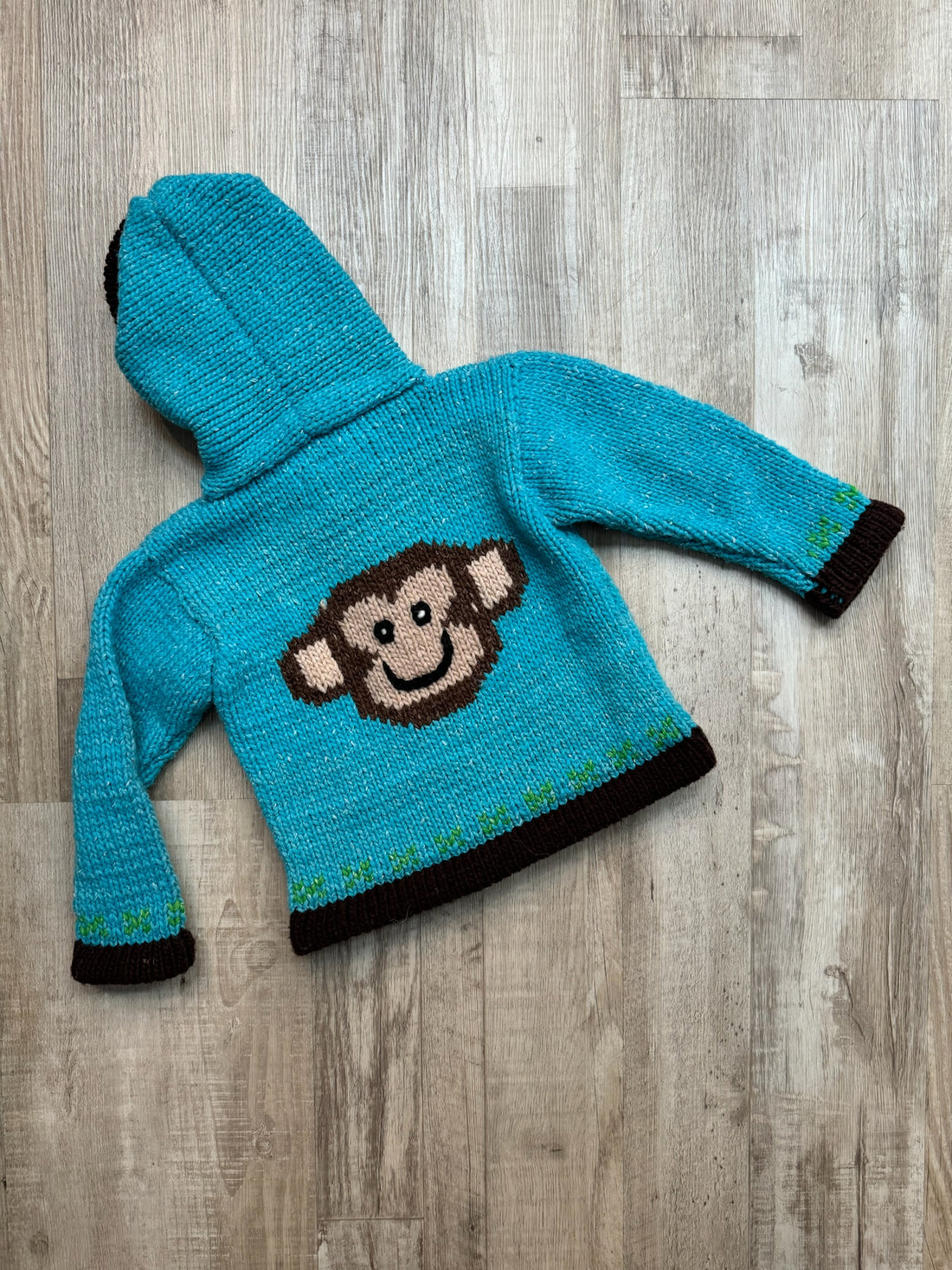 ECC Blue Knit Monkey Cardigan - NEW