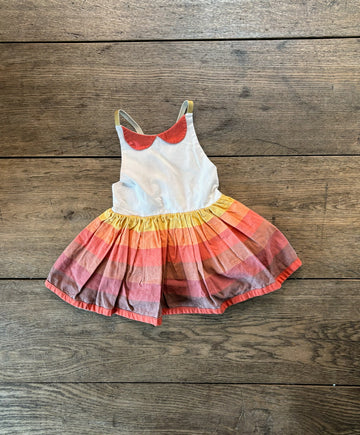 Pleiades Rust Striped Dress