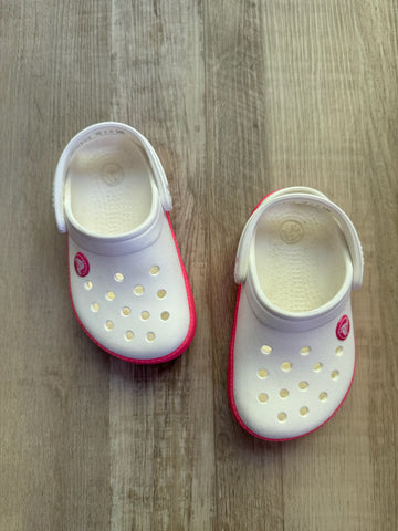 Crocs Light Up White w/ Pink