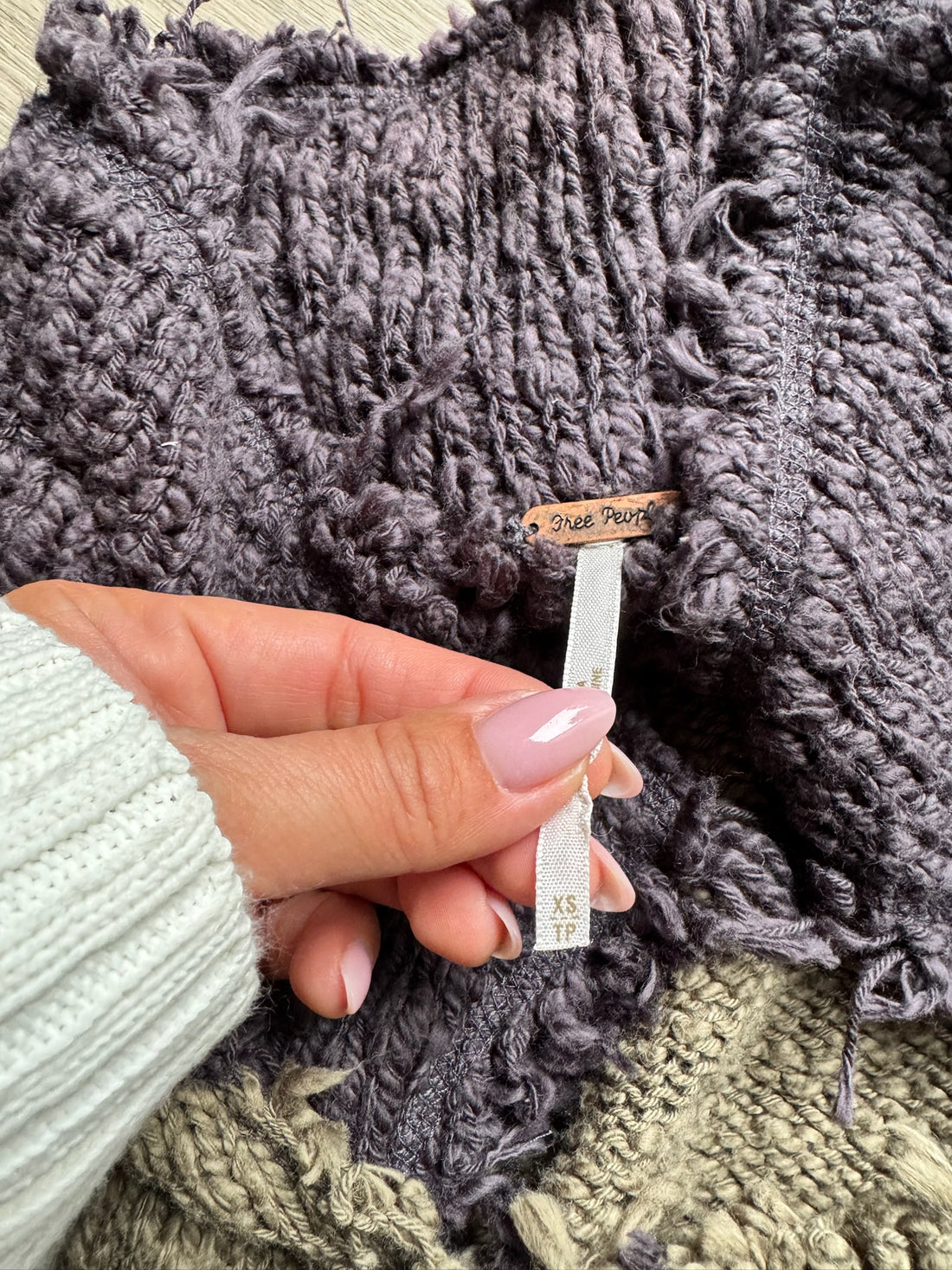 Free People Navy Green Cardigan AS IS