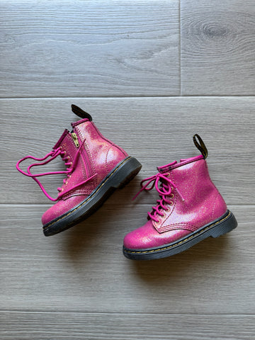 Dr Marten Pink Glitter Boots