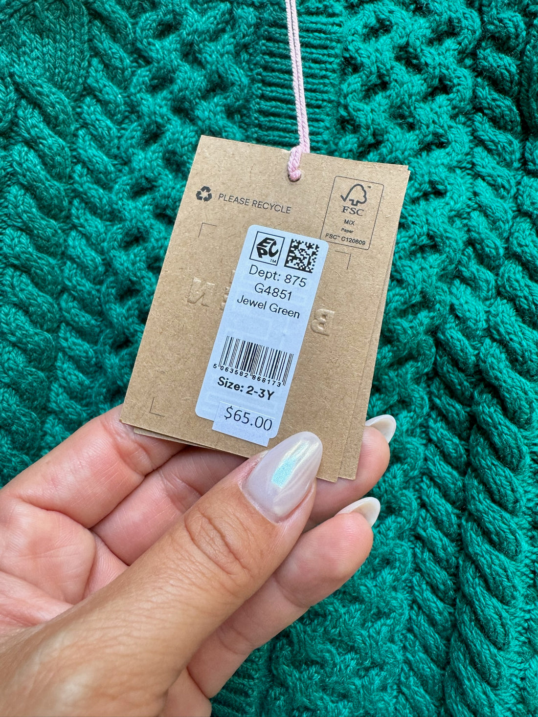 Mini Boden Green Cardigan - NEW