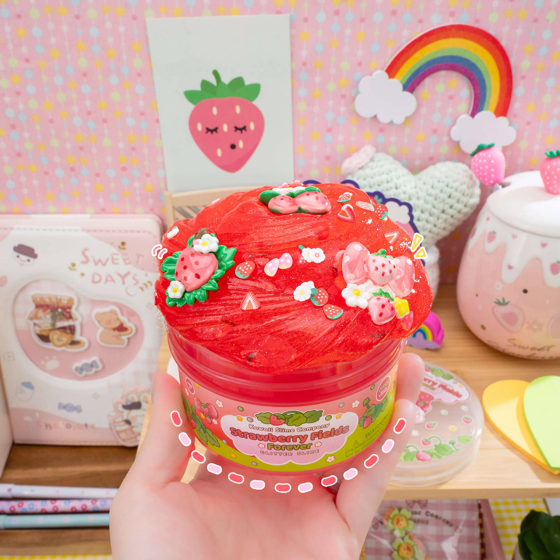 Strawberry Fields Forever Glitter Slime (4pcs/case)