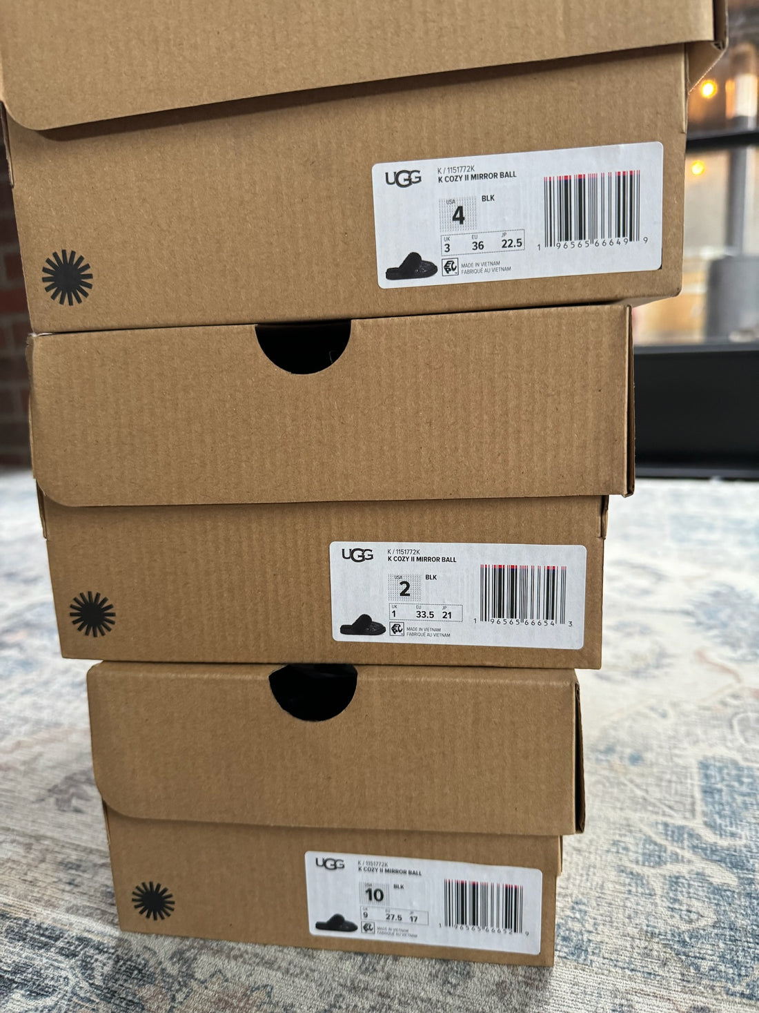 UGG Black Slippers - NEW