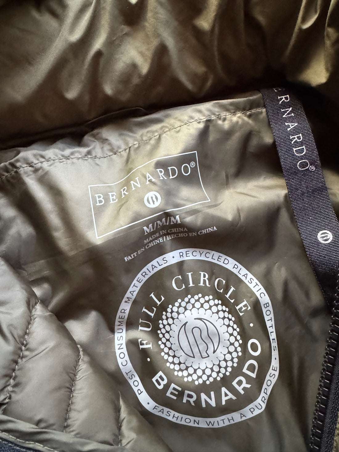 Bernado Green Puffer Coat