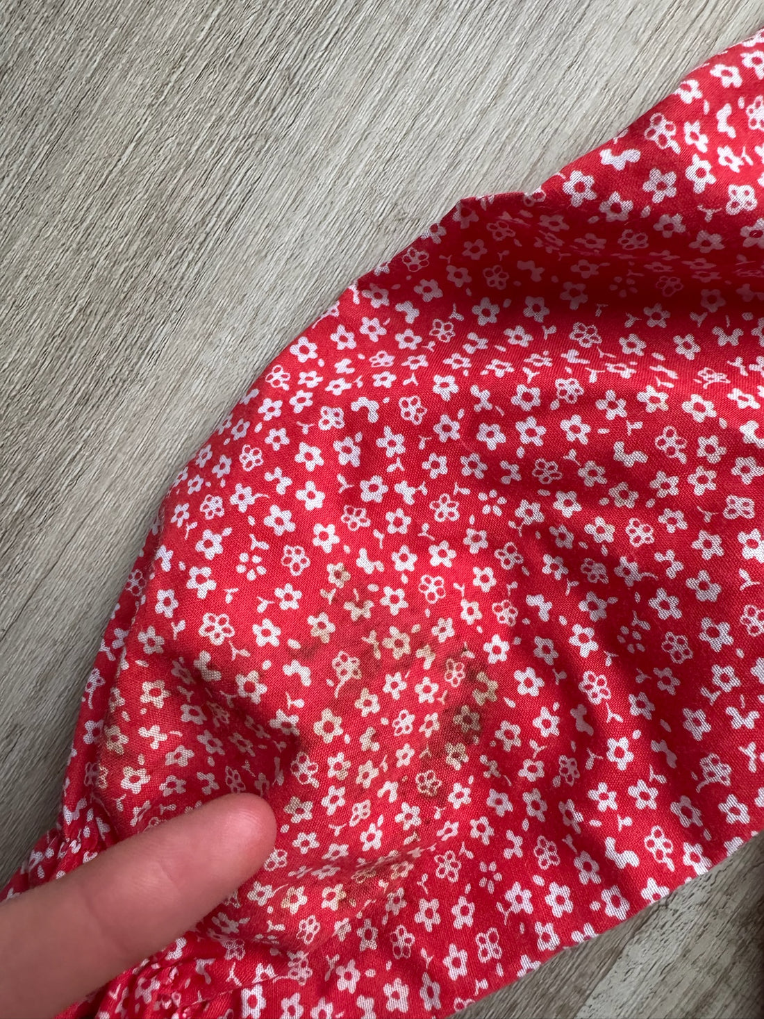 Cradletogs Vintage Red Floral Dress - AS IS