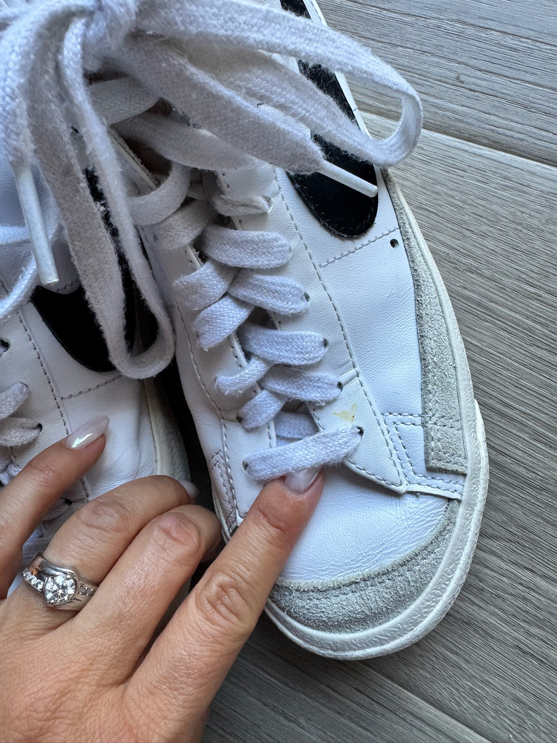 Nike White High Top Shoes