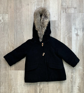 Zara Black Wool Coat