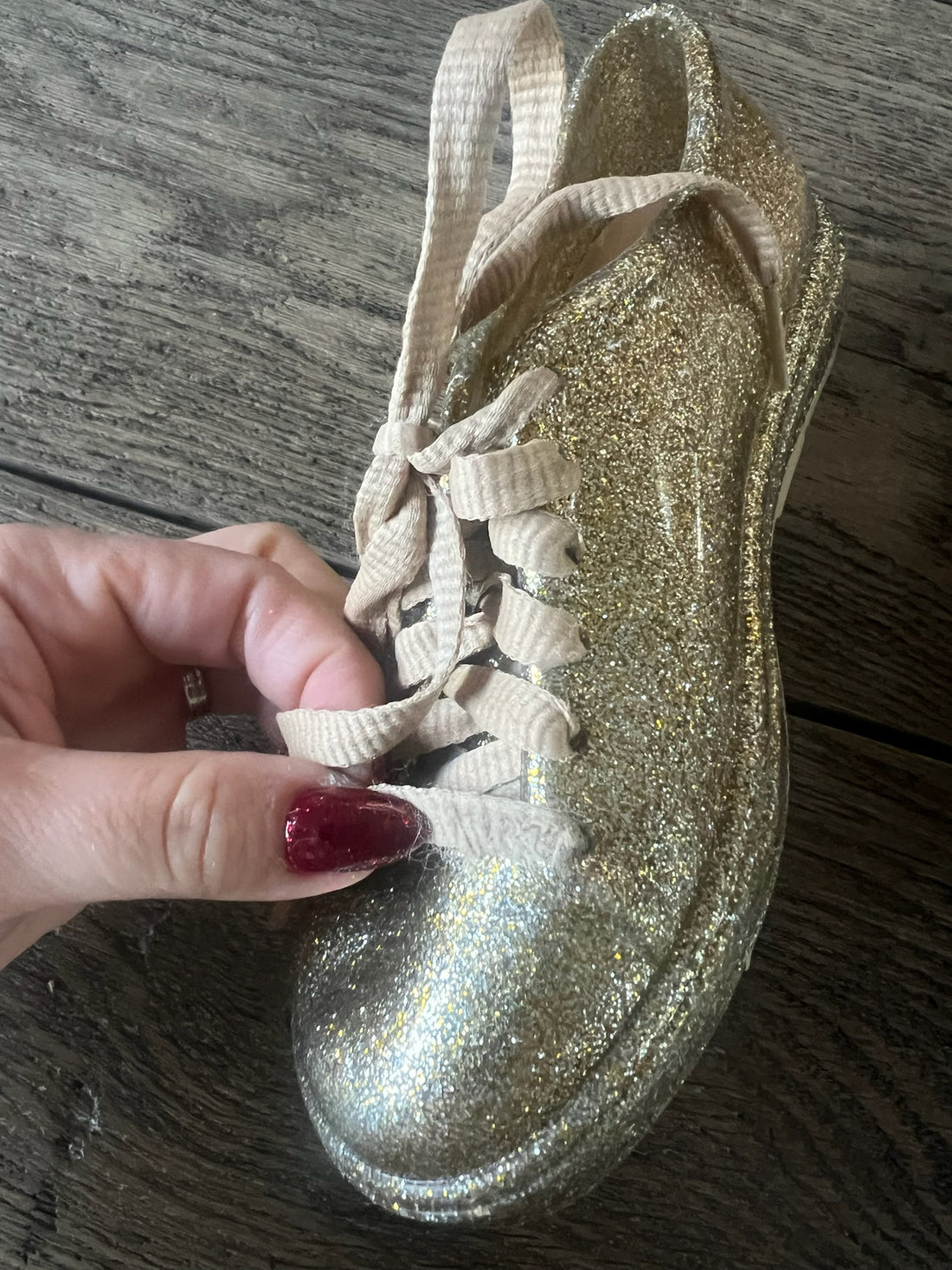 Mini Melissa Gold Shoes