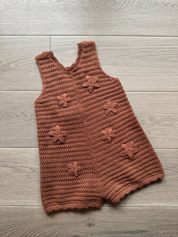 Zara Brown Knit Romper - NEW