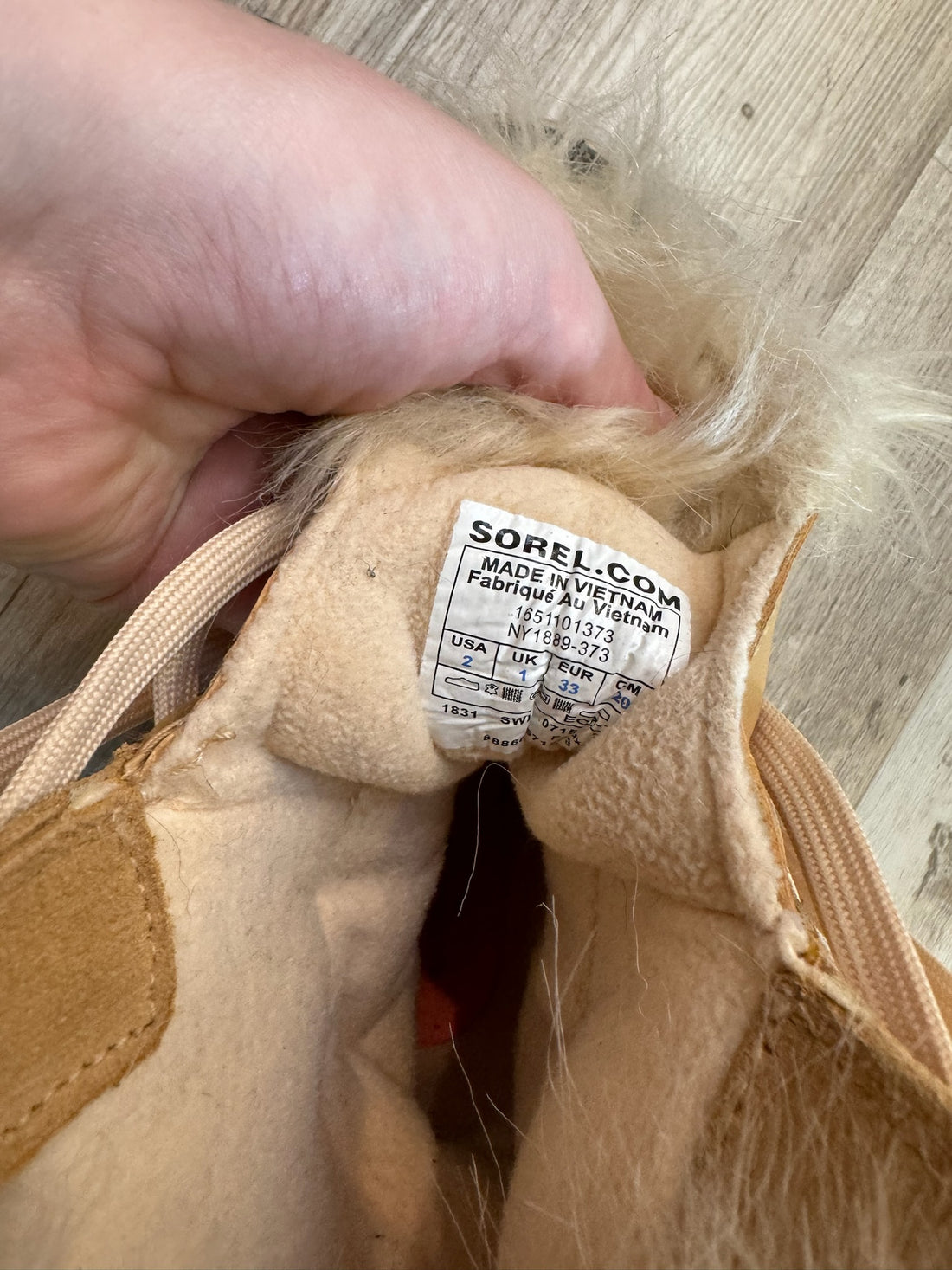 Sorel Tan Boots w/ Black