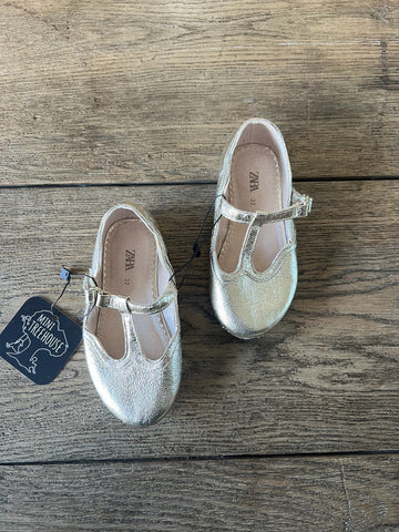 Zara Gold Flats