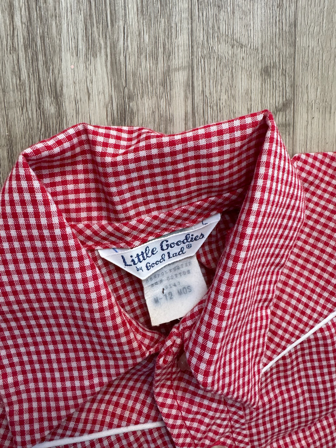 Vintage Red Checkered Top