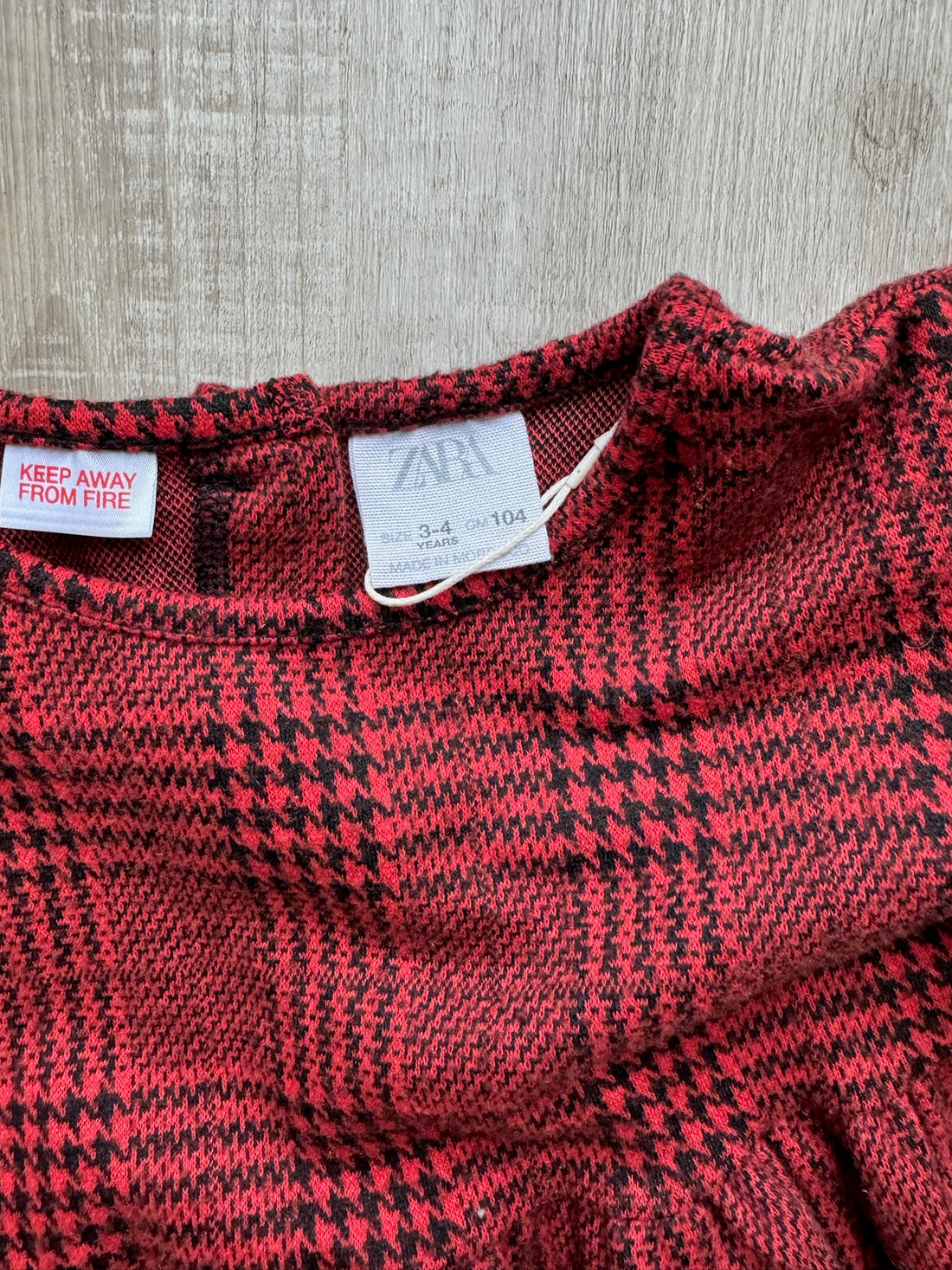 Zara Red & Black Plaid Dress