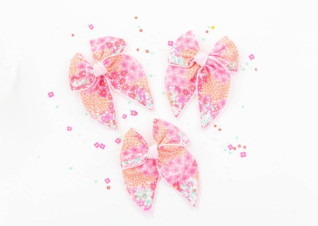 Mesh Shaker Bow - Flower Power