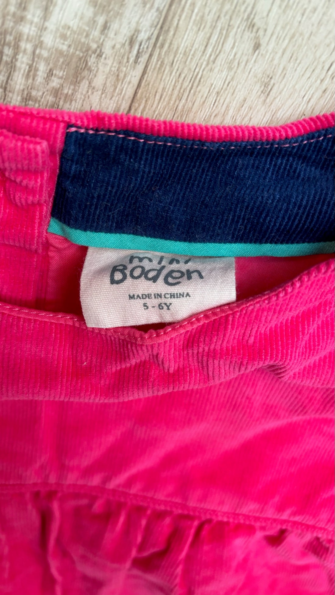 Mini Boden Hot Pink Cord Dress