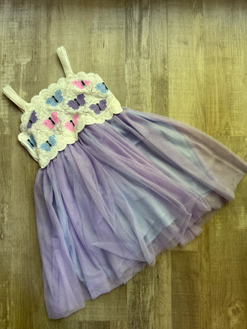 Pink Violet Purple Tulle Butterfly Dress NWT