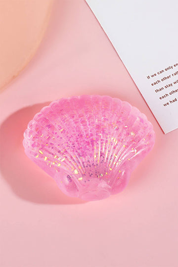 Seashell Shaped Glitter Squishy Stress Relief Squeeze Toy