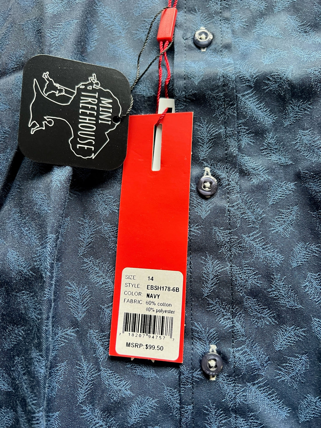 ELIE Navy Button Down